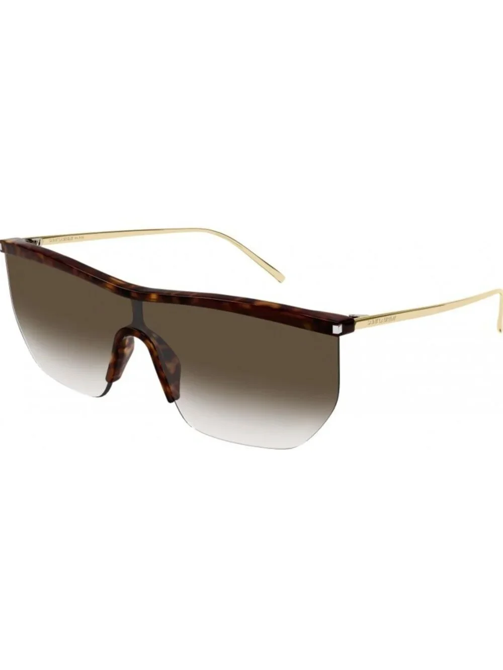 YSL Saint Laurent SL 519 MASK 003 Sunglasses Havana Brown Tortoise XL